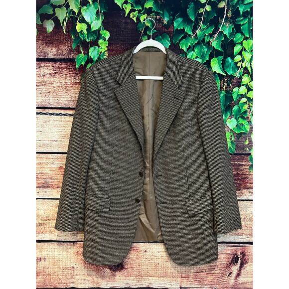 Ermenegildo Zegna Rossi High Fashion 100% Cashmere Tweed Suit Coat Jacket US 42L - Picture 1 of 8